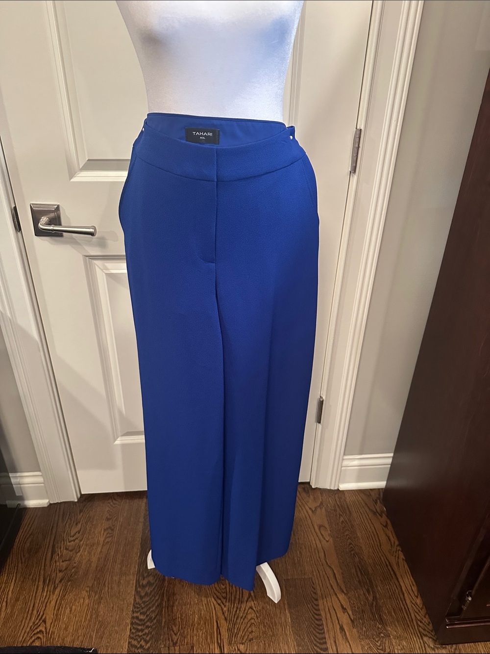 Tahari Cobalt Wide-Leg Dress Pants